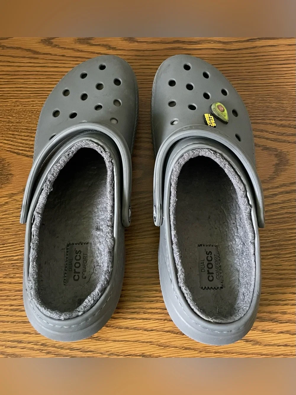 CROCS  Lined Clogs in Gray with Star Wars Jibbitz